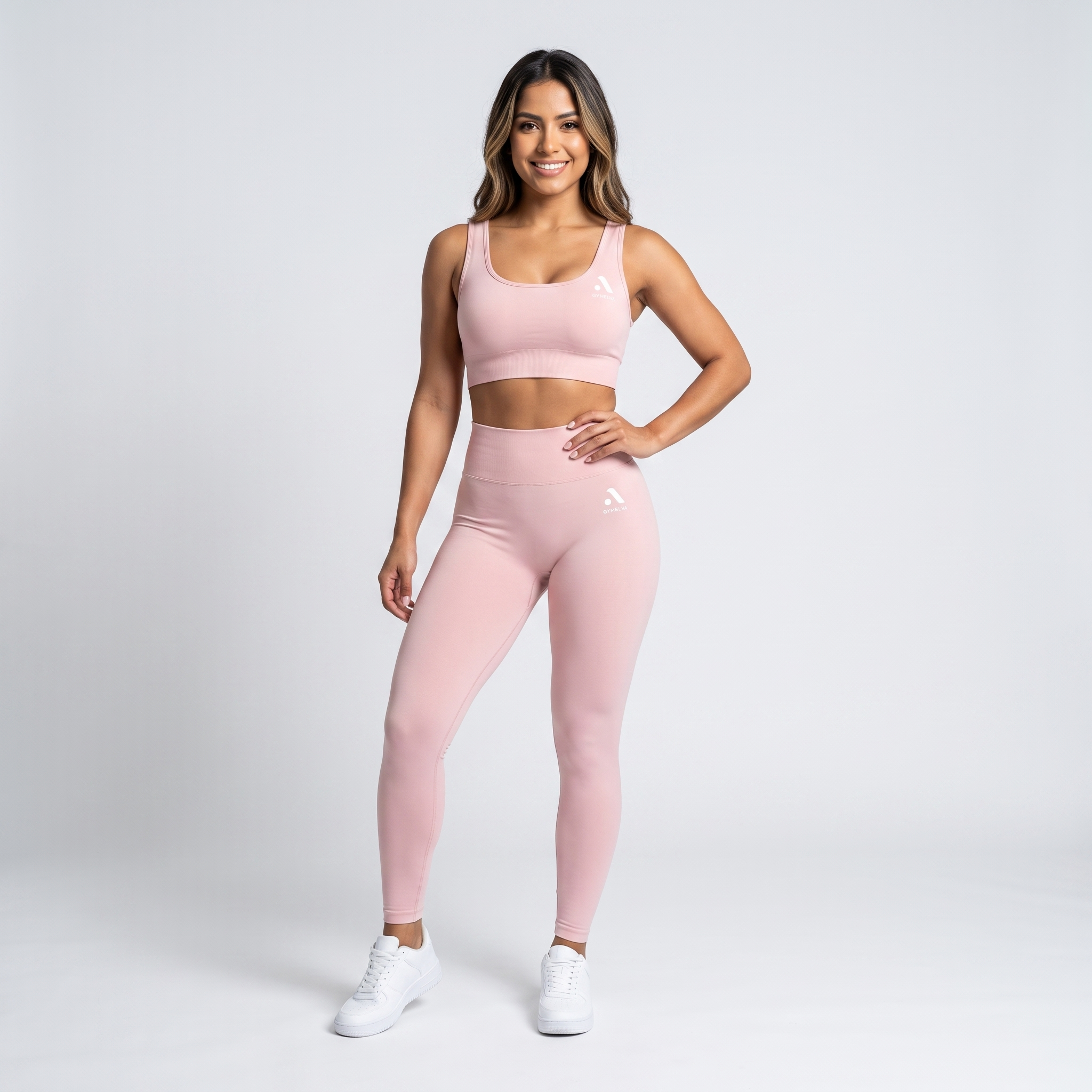 GYMELVA Serene Scoop Set Blush Pink - front