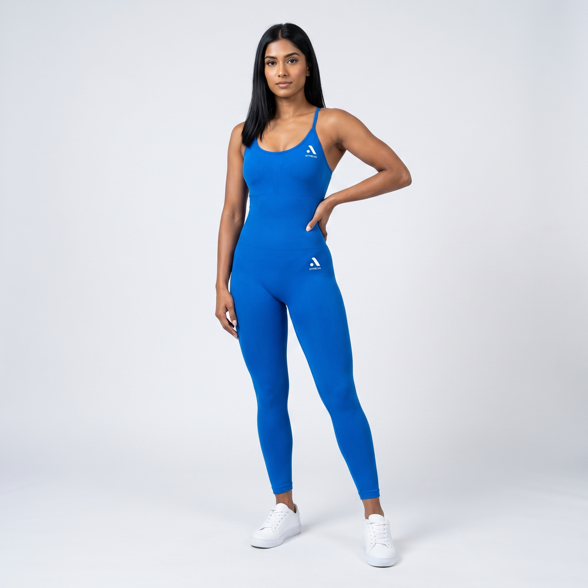 GYMELVA Sculpt Unitard Cobalt Blue - front