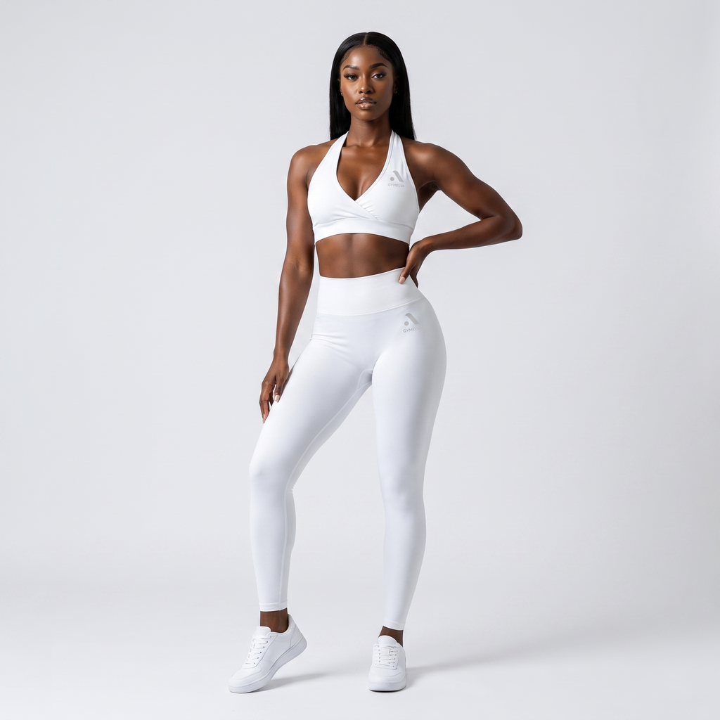 GYMELVA Halo Halter Set White - front