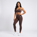 GYMELVA Sculpt Seamless Set Espresso - front