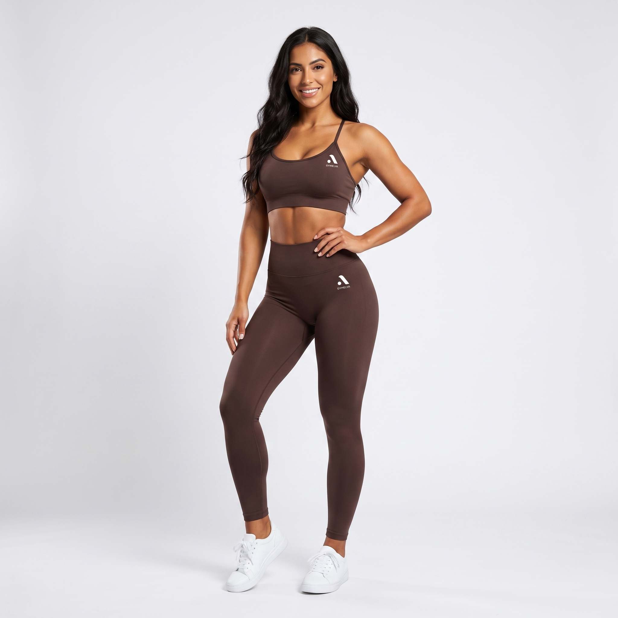 GYMELVA Sculpt Seamless Set Espresso - front