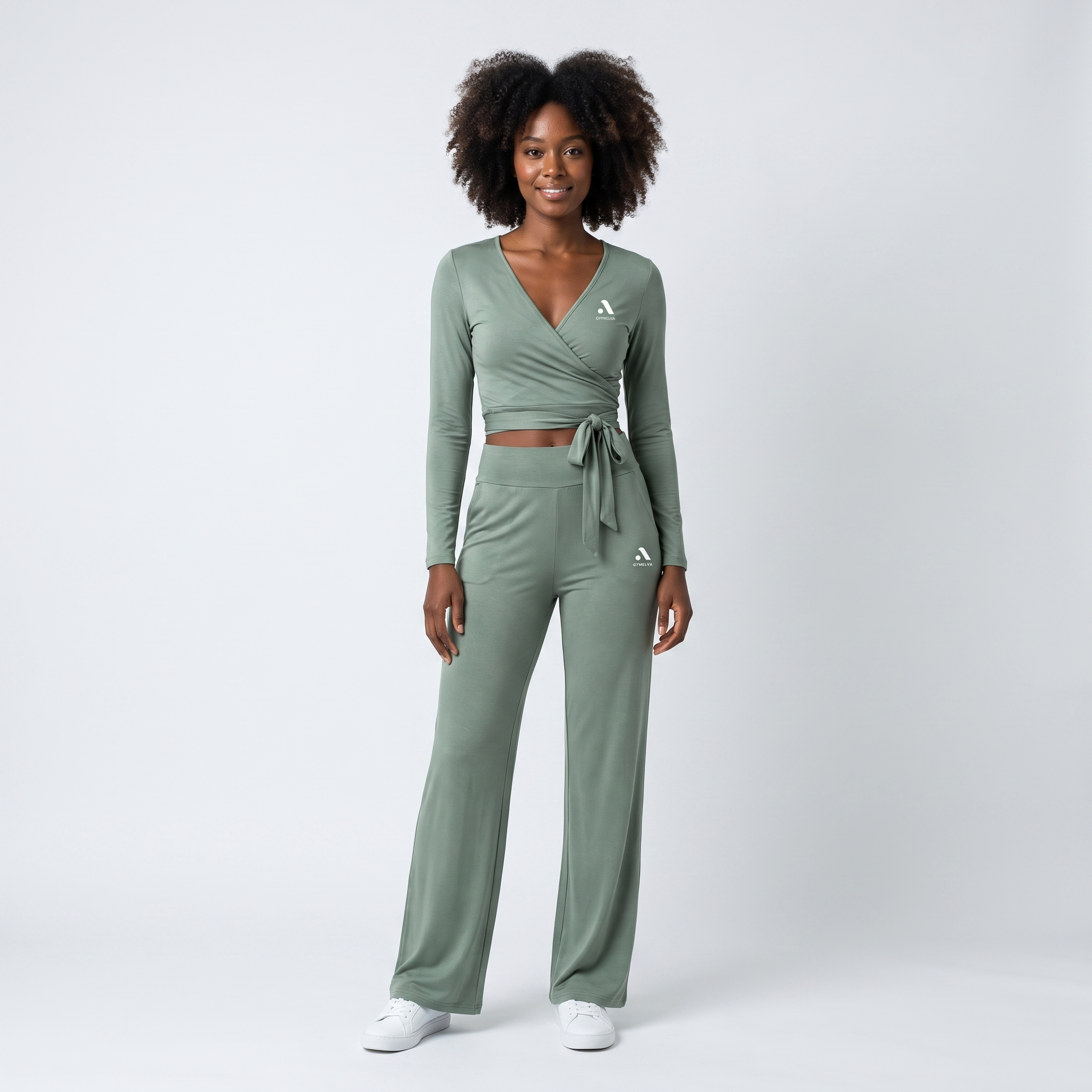 GYMELVA Cloud Wrap Lounge Set Sage Green - front