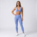 GYMELVA Twist Halter Legging Set Periwinkle - front