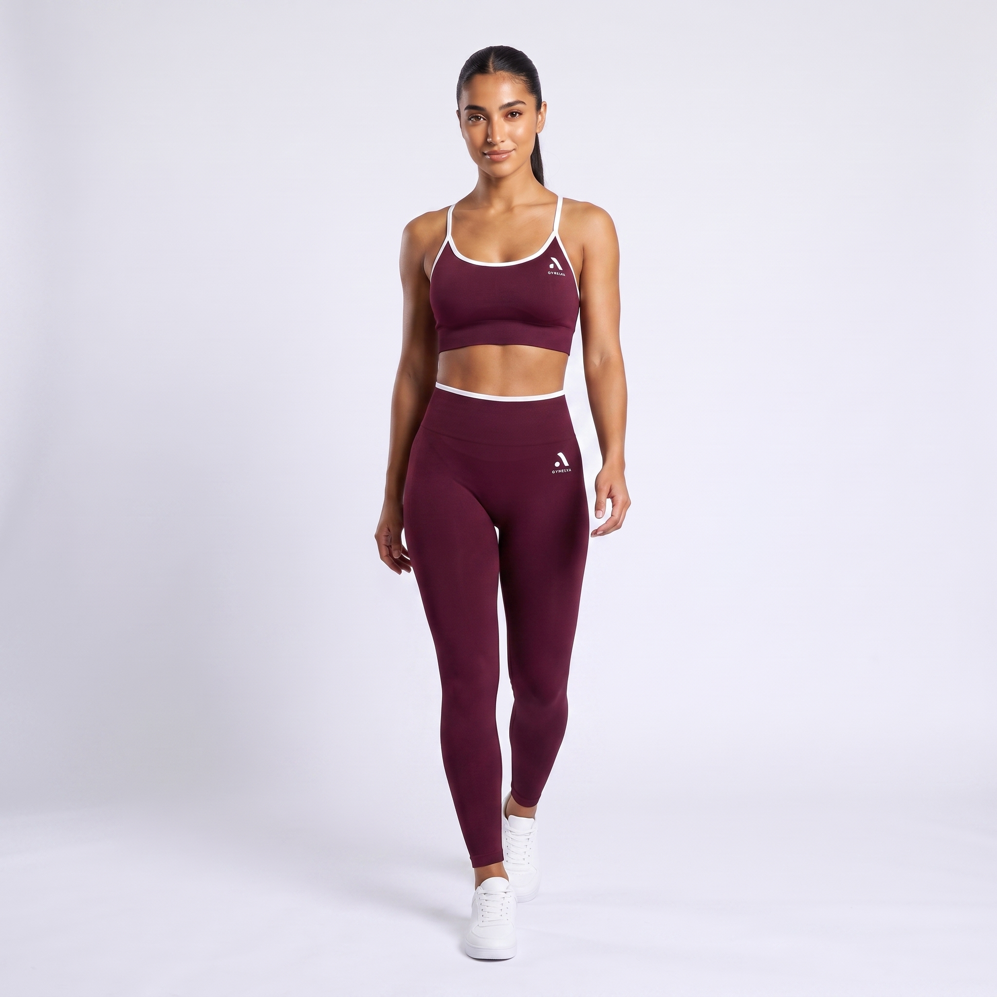 GYMELVA Contour Trim Set Burgundy - walking