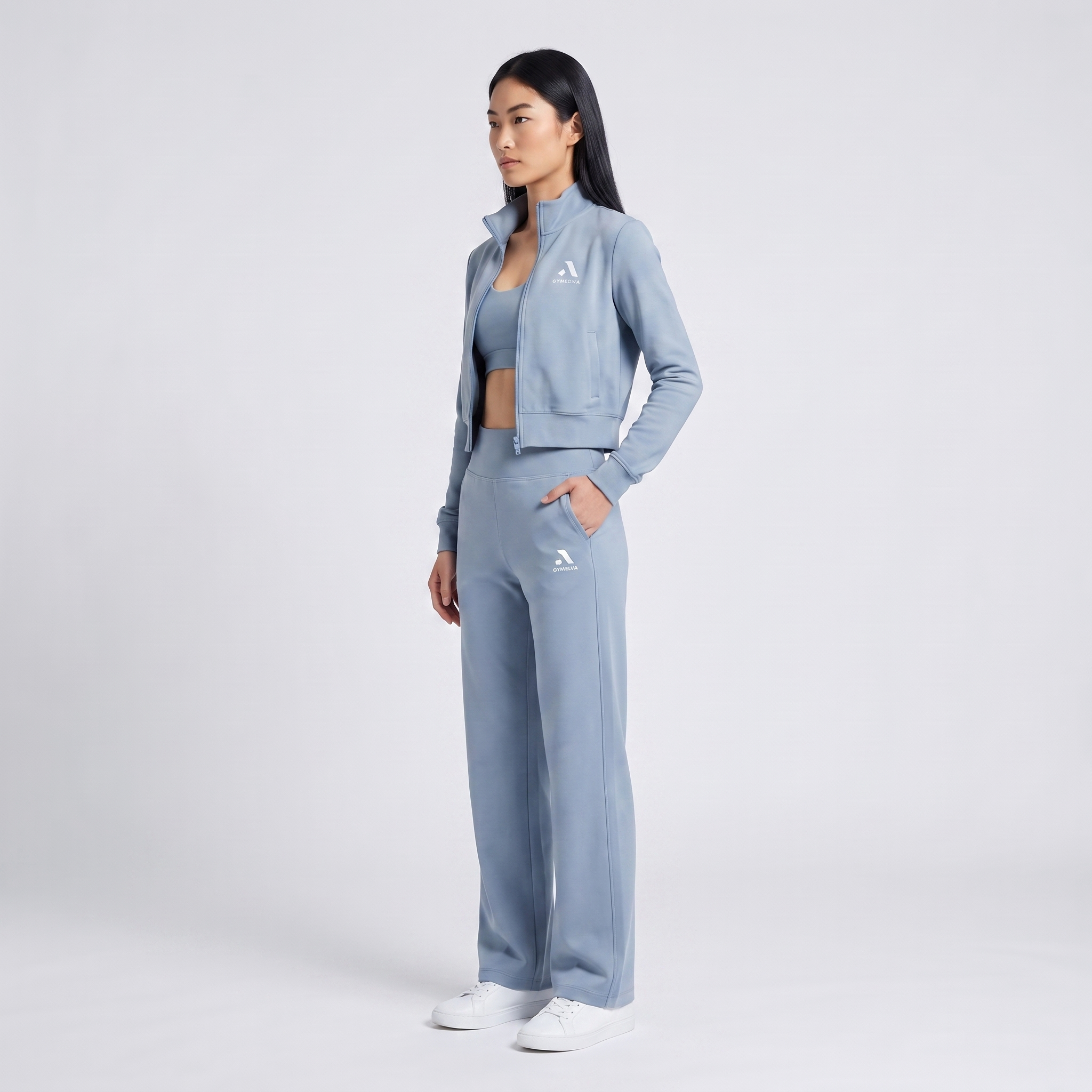 GYMELVA Momentum Track Set Dusty Blue - side