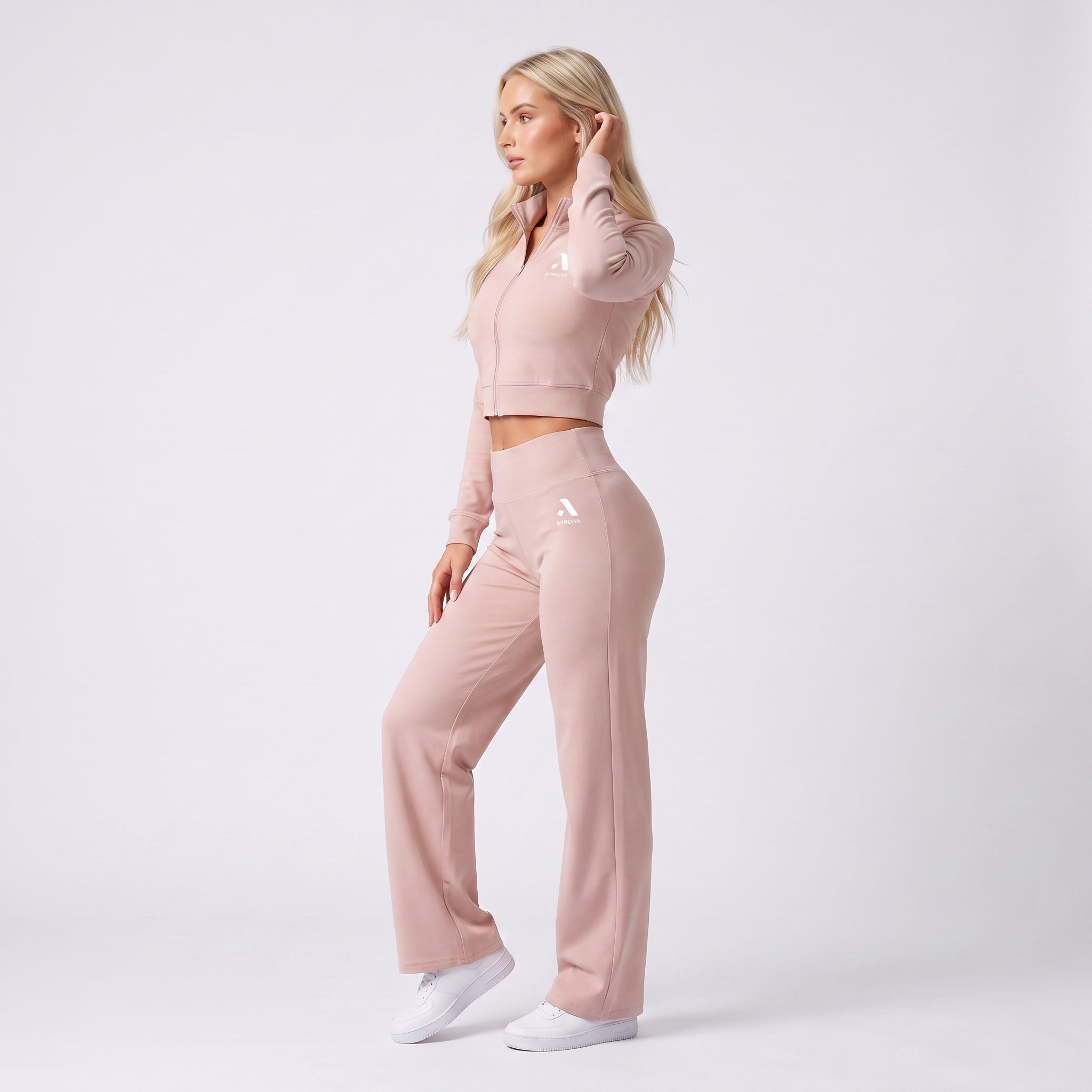 GYMELVA Momentum Track Set Blush Pink - side