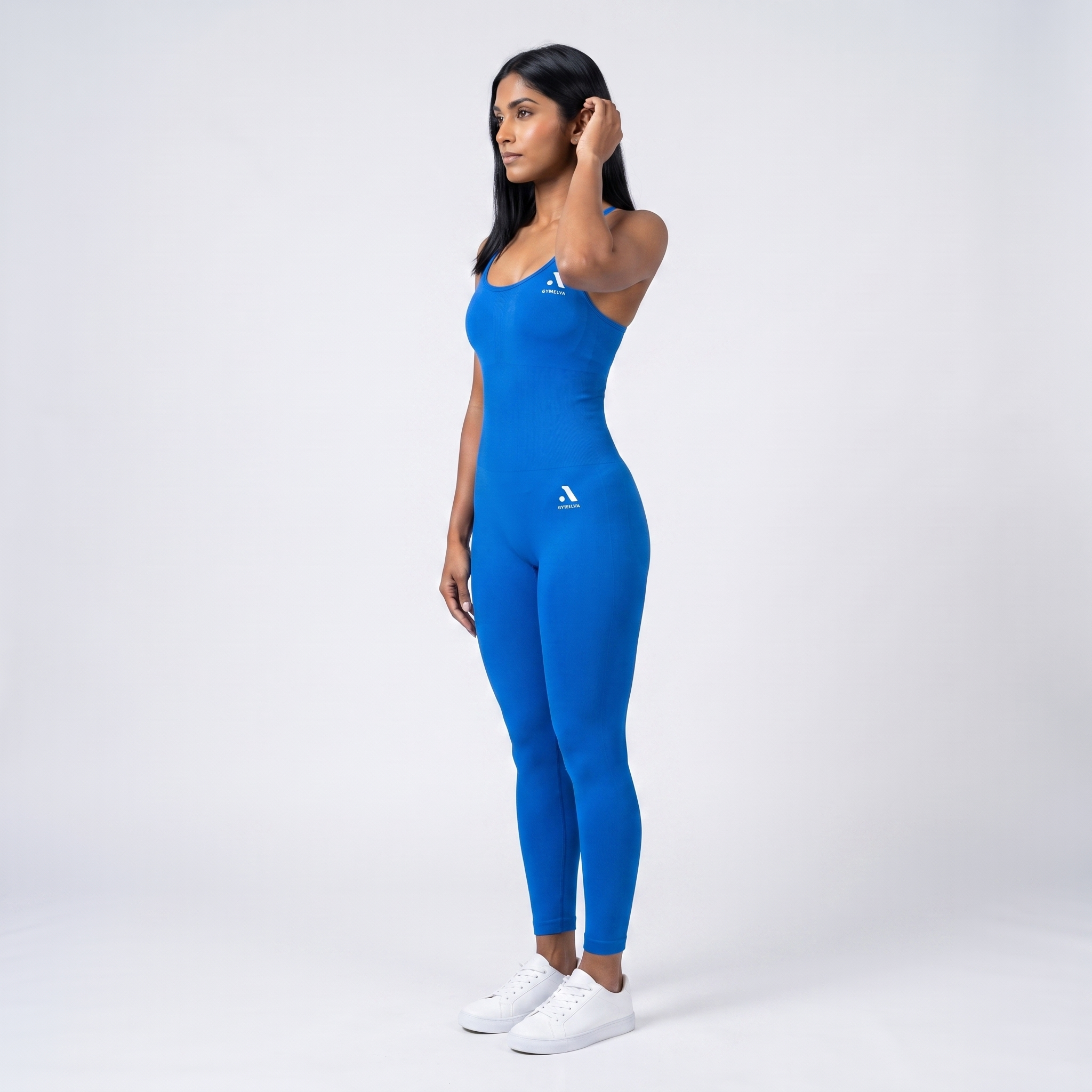 GYMELVA Sculpt Unitard Cobalt Blue - side