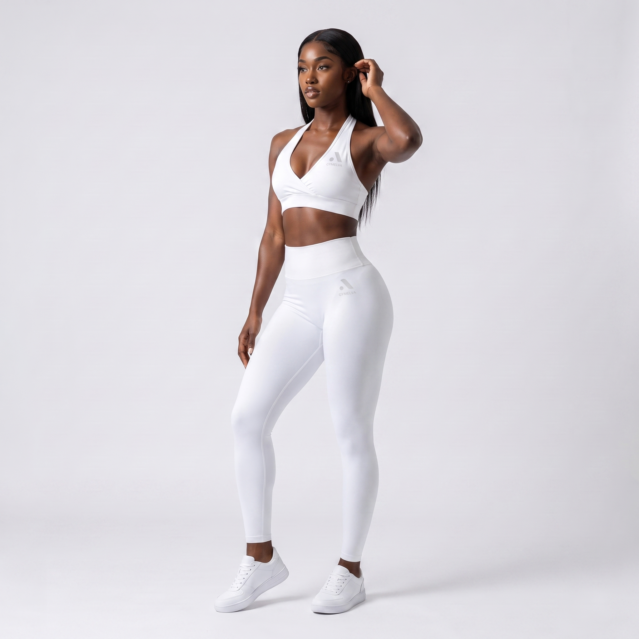GYMELVA Halo Halter Set White - side