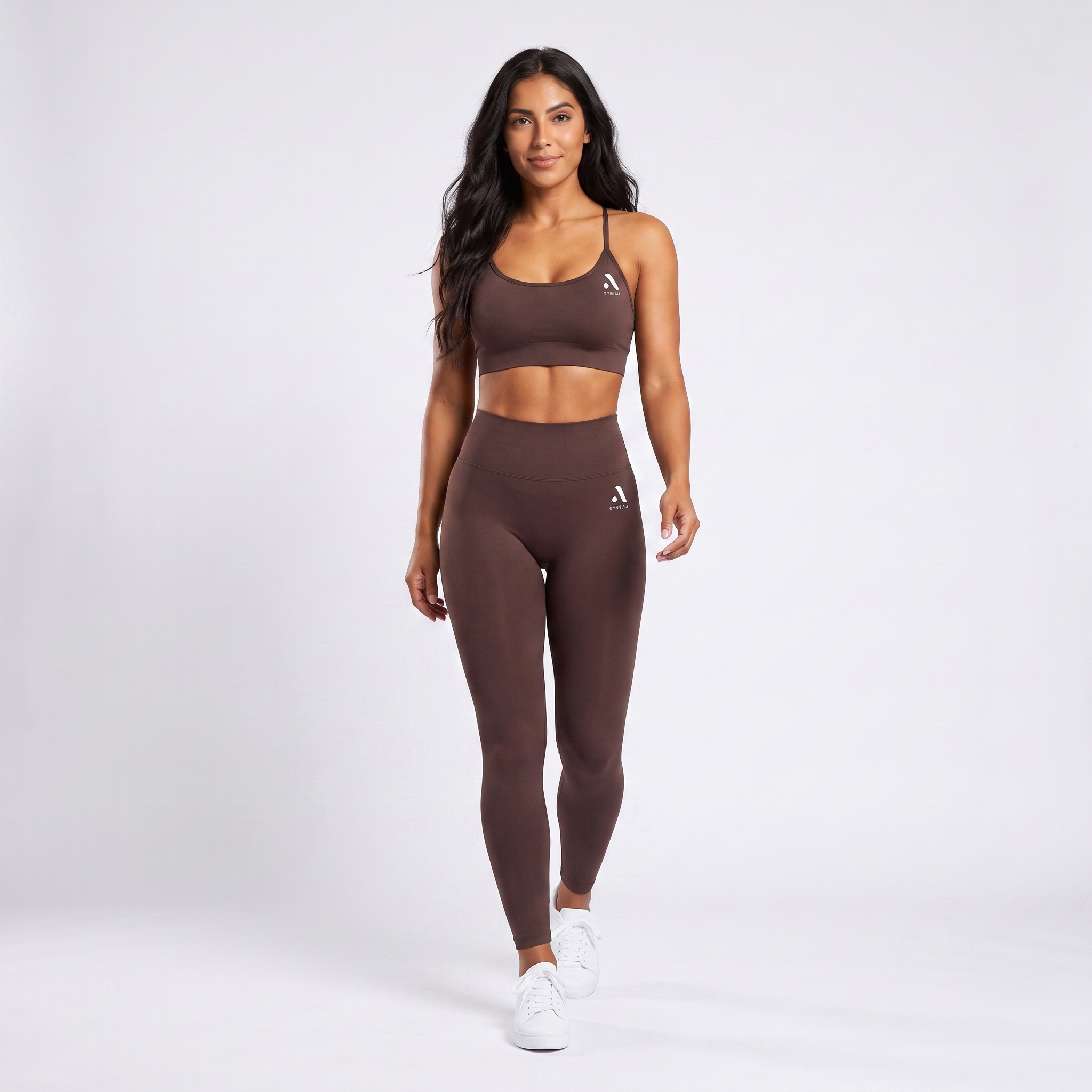 GYMELVA Sculpt Seamless Set Espresso - walking