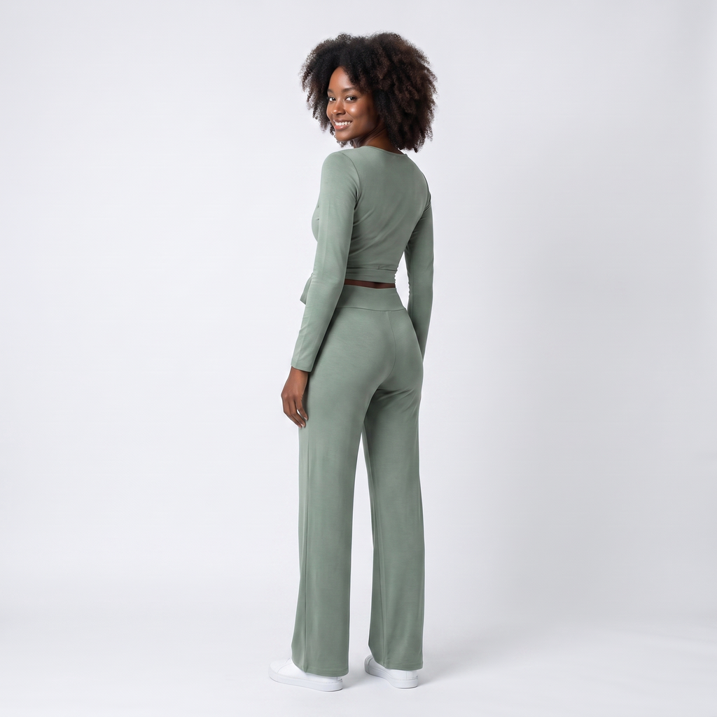 GYMELVA Cloud Wrap Lounge Set Sage Green - back