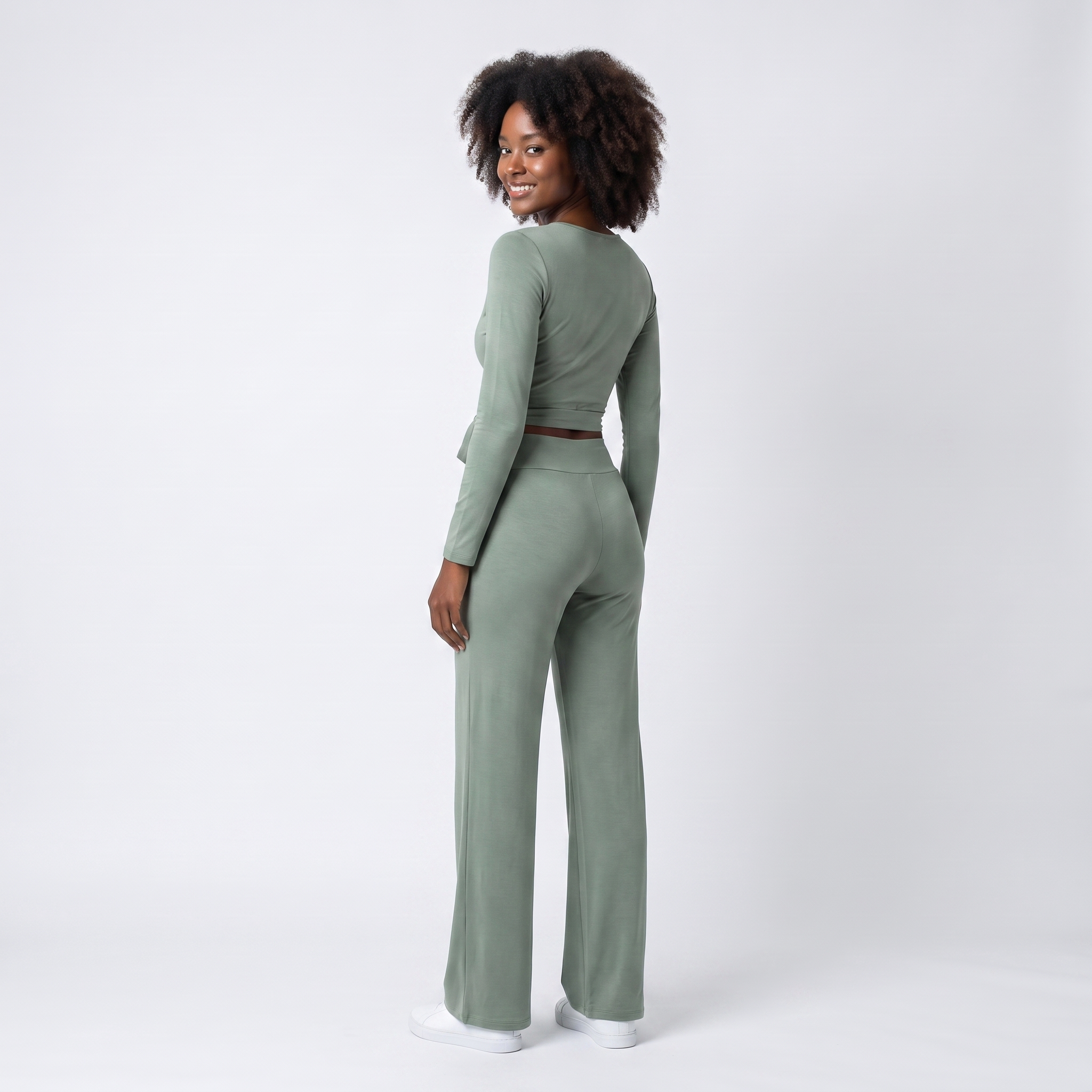 GYMELVA Cloud Wrap Lounge Set Sage Green - back