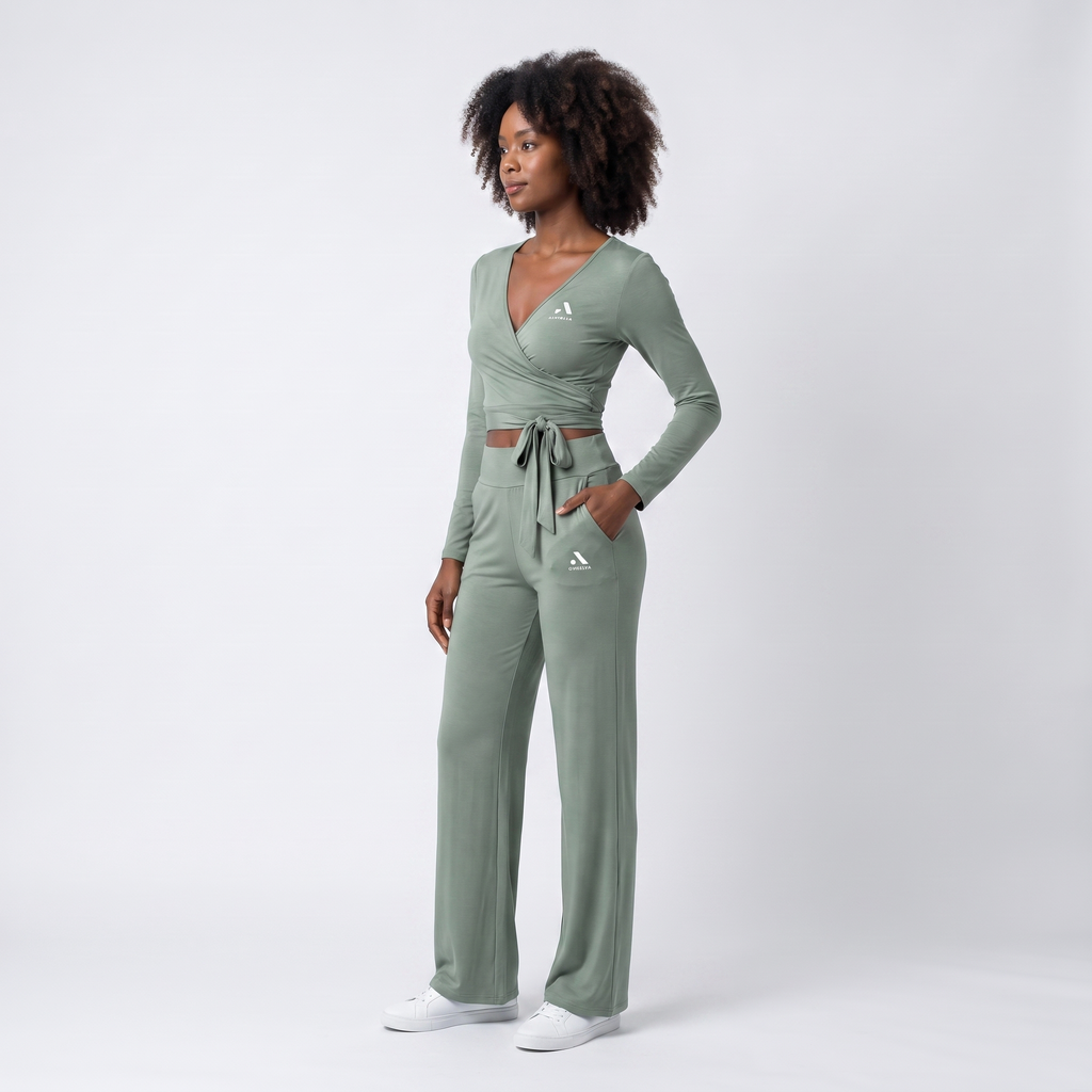 GYMELVA Cloud Wrap Lounge Set Sage Green - side