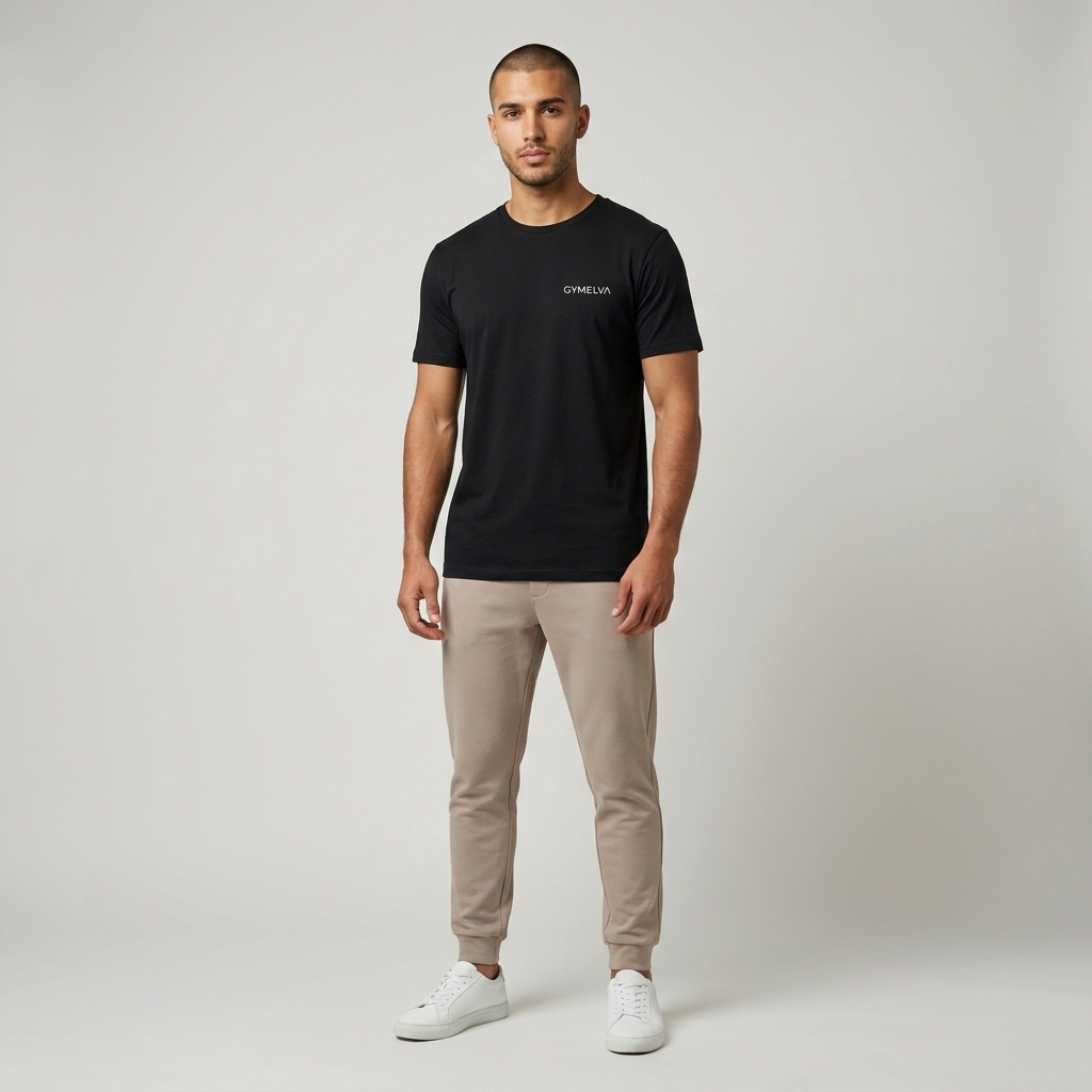GYMELVA Everyday Modal Tee Black front