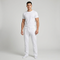 GYMELVA Open-Hem Sweatpant White front