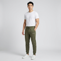 GYMELVA Cuffed Rest Jogger Olive front
